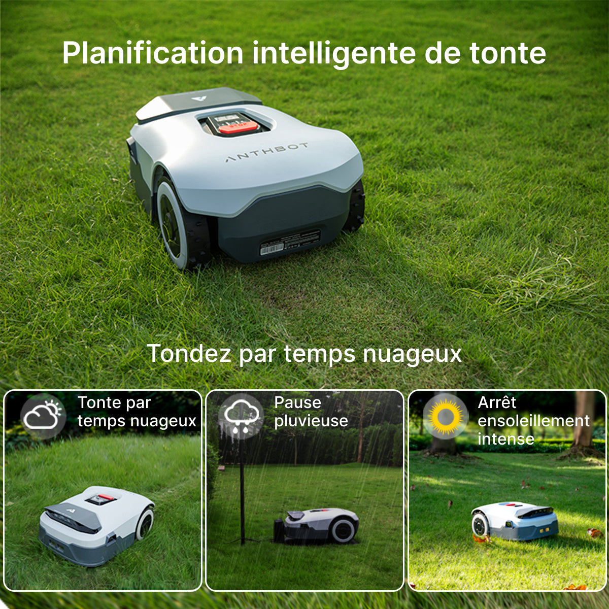 ANTHBOT Genie: Smart AI Robot Lawn Mower - No Wire