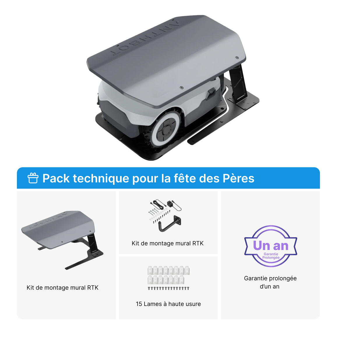 ANTHBOT Genie: Smart AI Robot Lawn Mower - No Wire